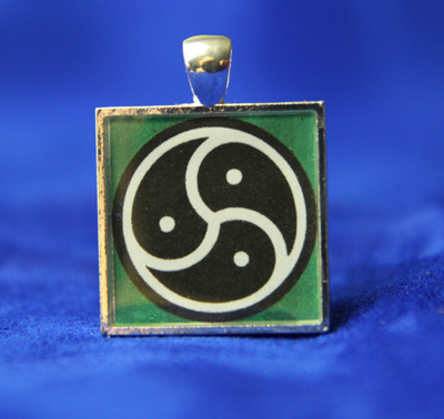 bondage symbol keychain pendant